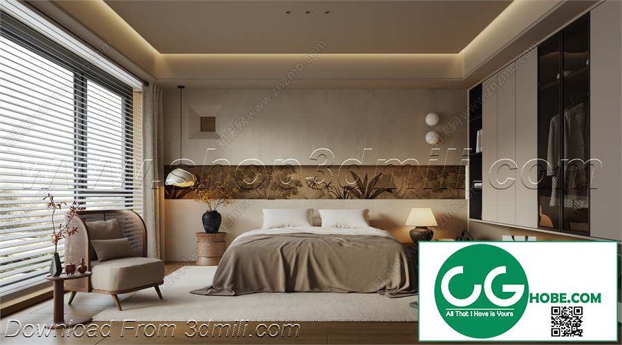 Modern Bedroom 101 3D Model