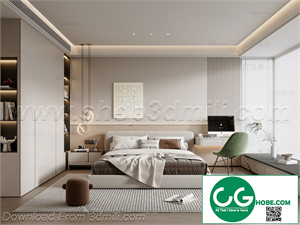 Modern Bedroom 103 3D Model