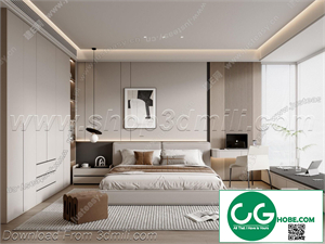 Modern Bedroom 105 3D Model