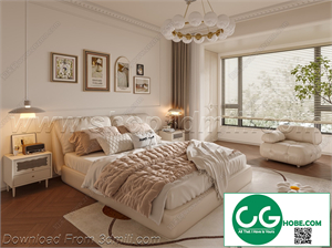 Modern Bedroom 106 3D Model