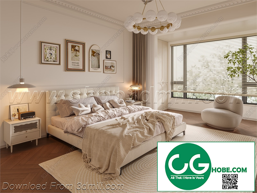 Modern Bedroom 108 3D Model