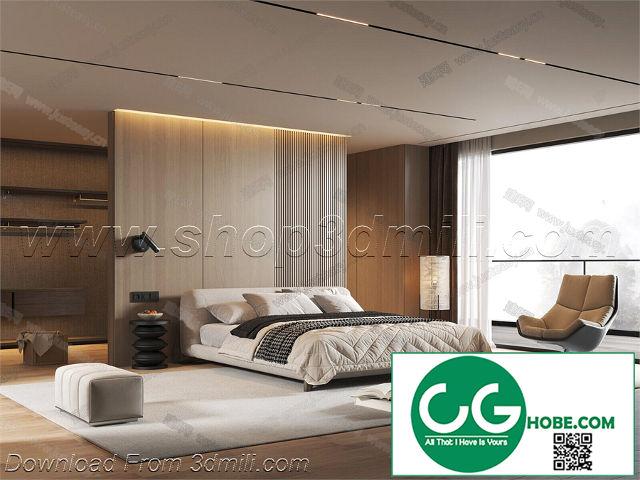 Modern Bedroom 109 3D Model