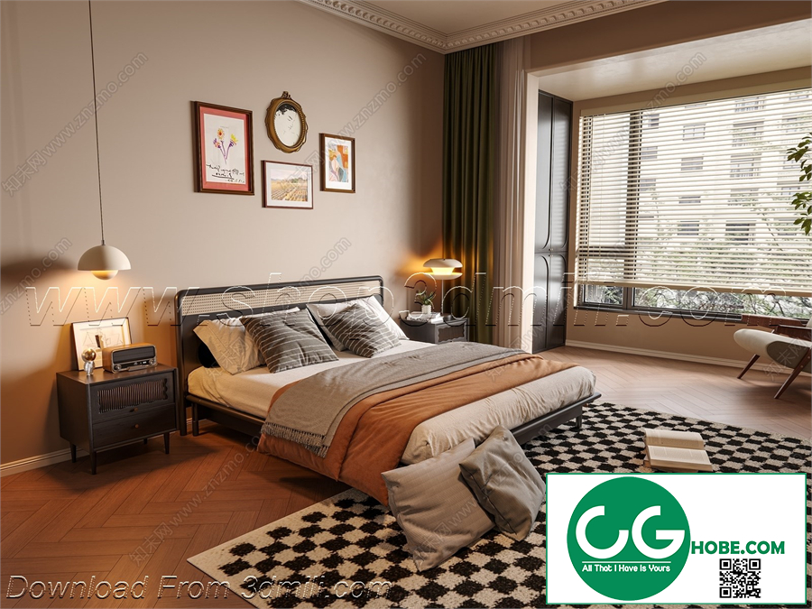 Modern Bedroom 110 3D Model