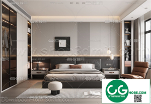 Modern Bedroom 113 3D Model