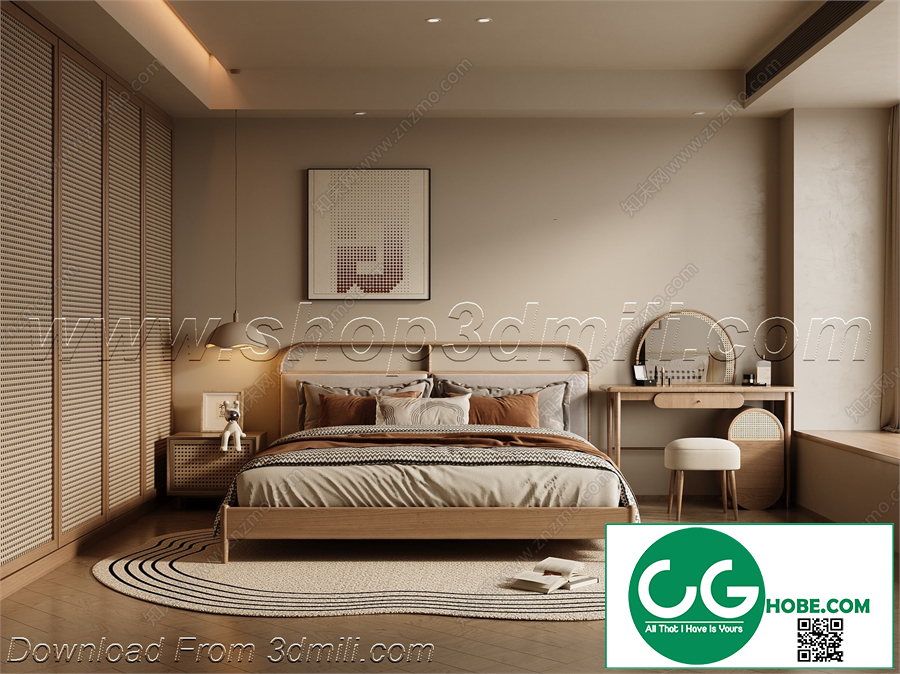 Modern Bedroom 116 3D Model