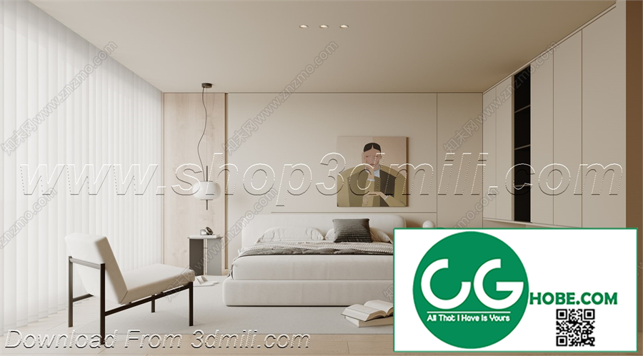 Modern Bedroom 117 3D Model