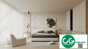 Modern Bedroom 118 3D Model