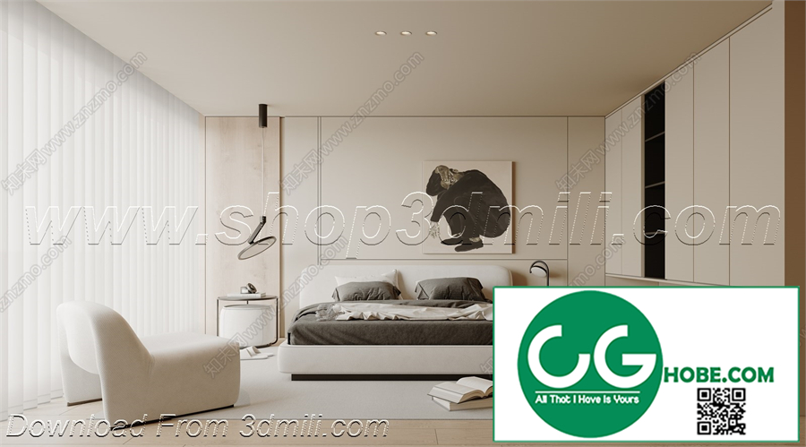 Modern Bedroom 118 3D Model