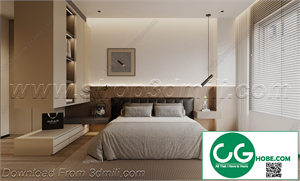 Modern Bedroom 119 3D Model