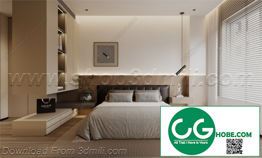 Modern Bedroom 119 3D Model