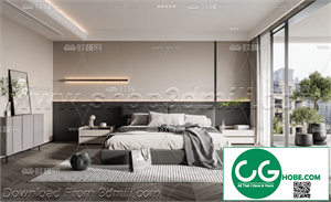 Modern Bedroom 12 3D Model