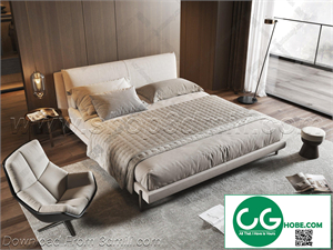 Modern Bedroom 122 3D Model
