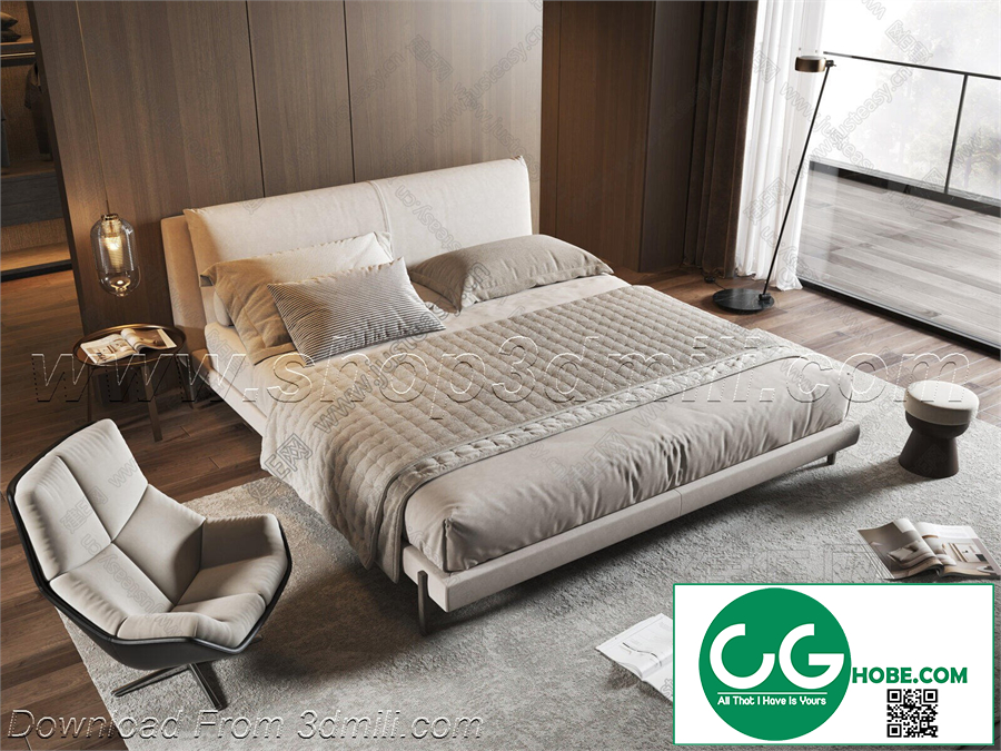 Modern Bedroom 122 3D Model