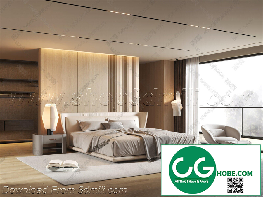 Modern Bedroom 123 3D Model