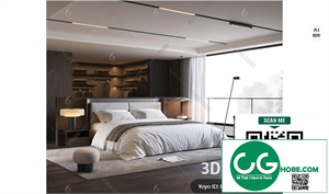 Modern Bedroom 126 3D Model