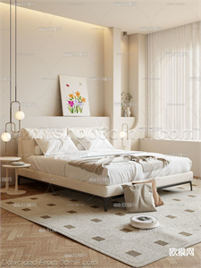 Modern Bedroom 129 3D Model