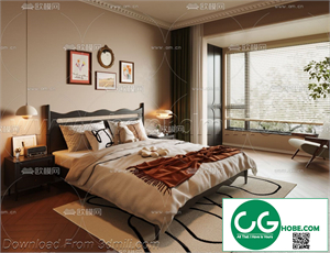 Modern Bedroom 131 3D Model