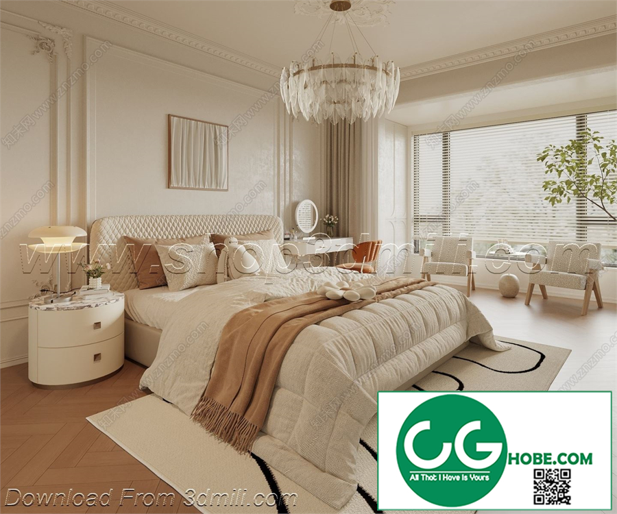 Modern Bedroom 134 3D Model