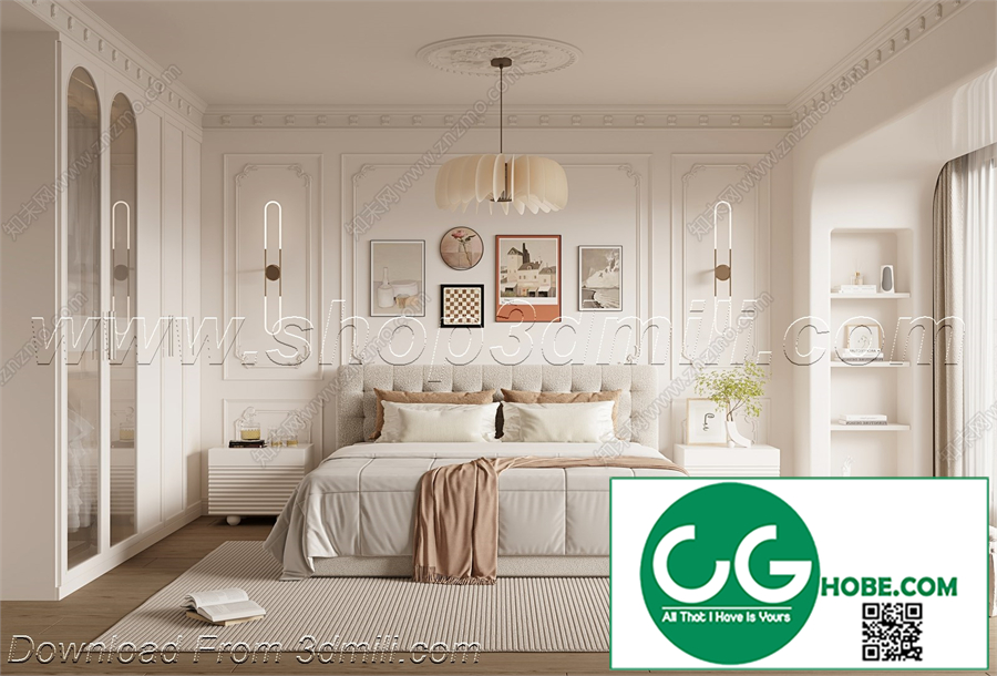 Modern Bedroom 135 3D Model