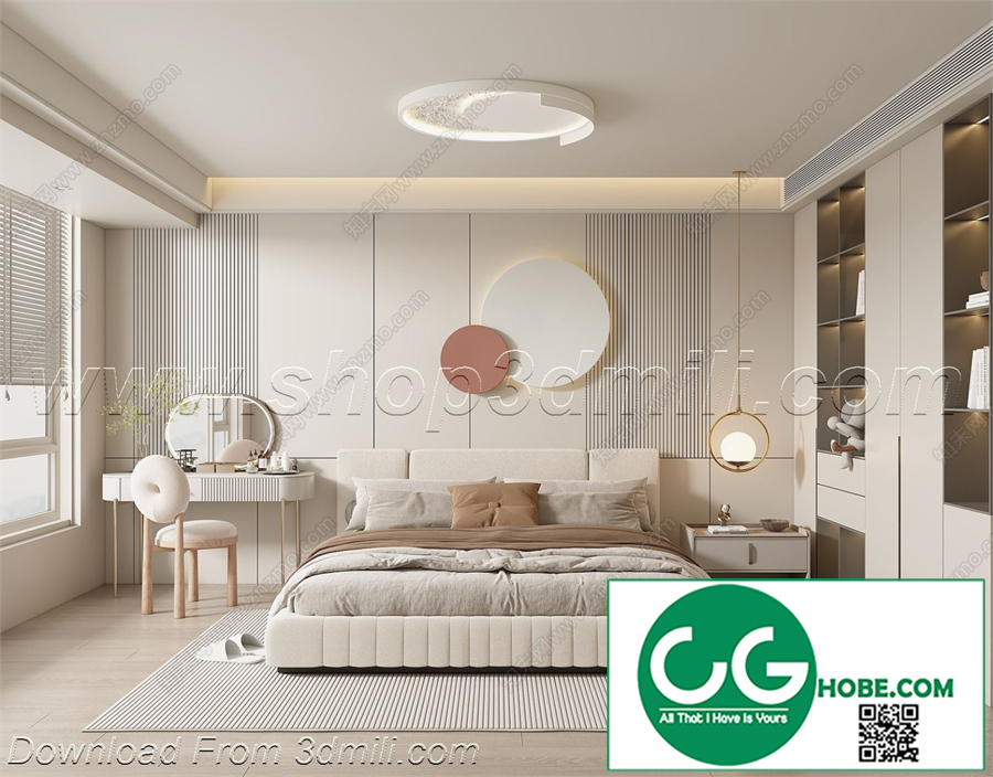 Modern Bedroom 139 3D Model