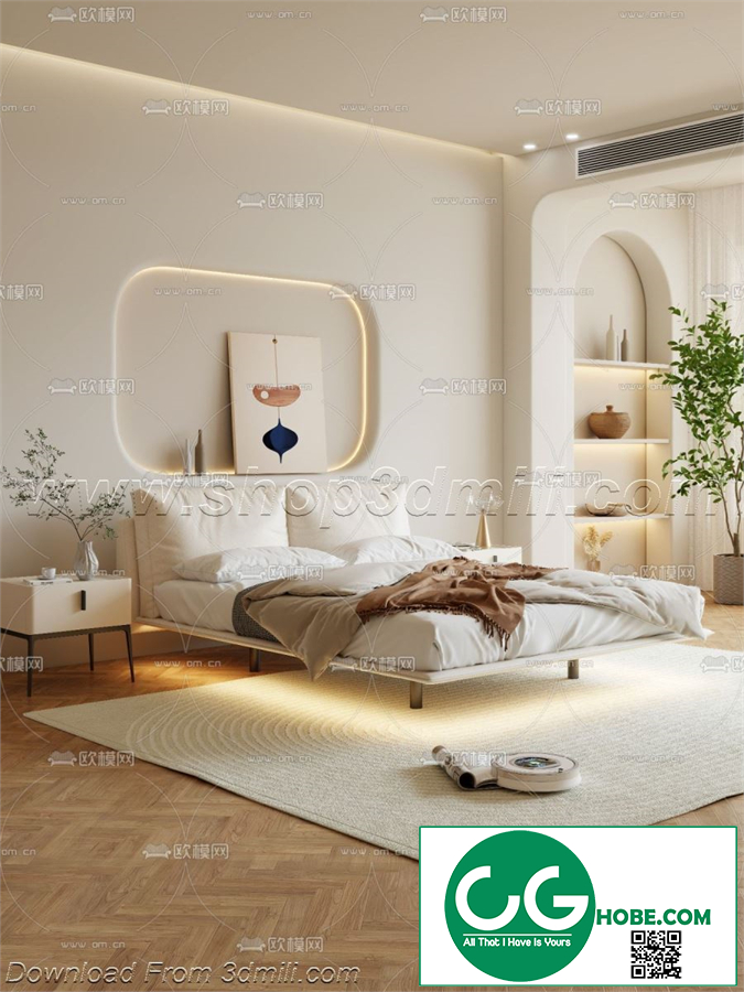 Modern Bedroom 14 3D Model