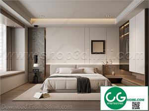 Modern Bedroom 140 3D Model