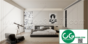 Modern Bedroom 141 3D Model