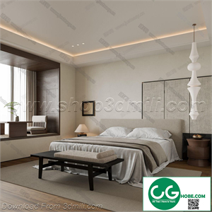 Modern Bedroom 142 3D Model