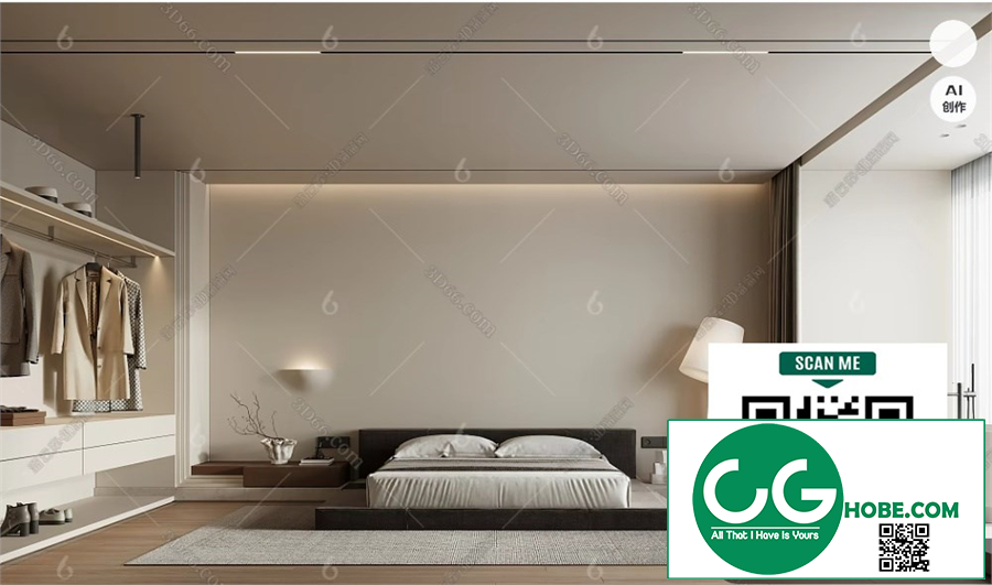 Modern Bedroom 146 3D Model
