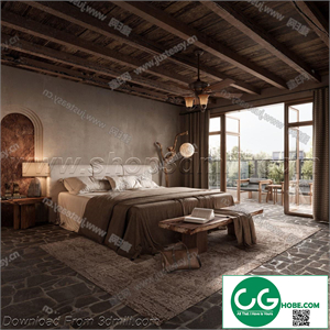 Modern Bedroom 148 3D Model