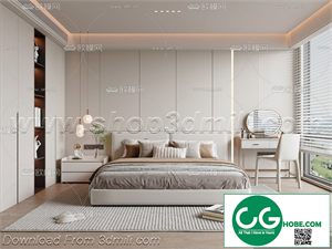 Modern Bedroom 23 3D Model