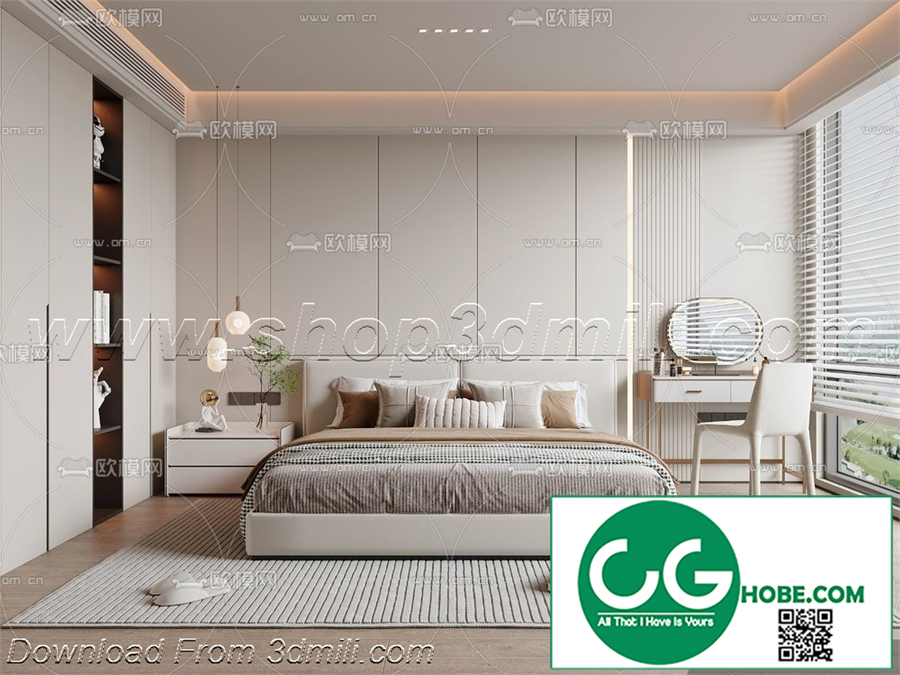 Modern Bedroom 23 3D Model
