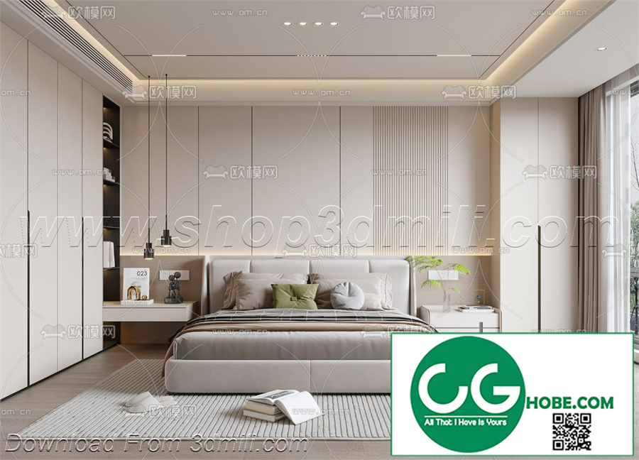 Modern Bedroom 24 3D Model