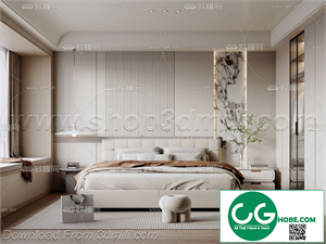 Modern Bedroom 26 3D Model
