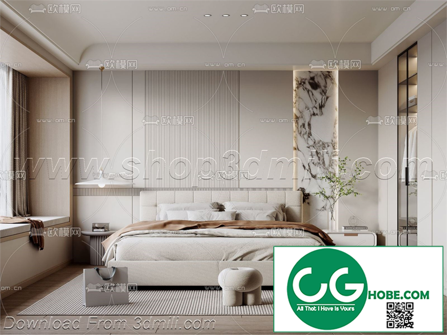 Modern Bedroom 26 3D Model