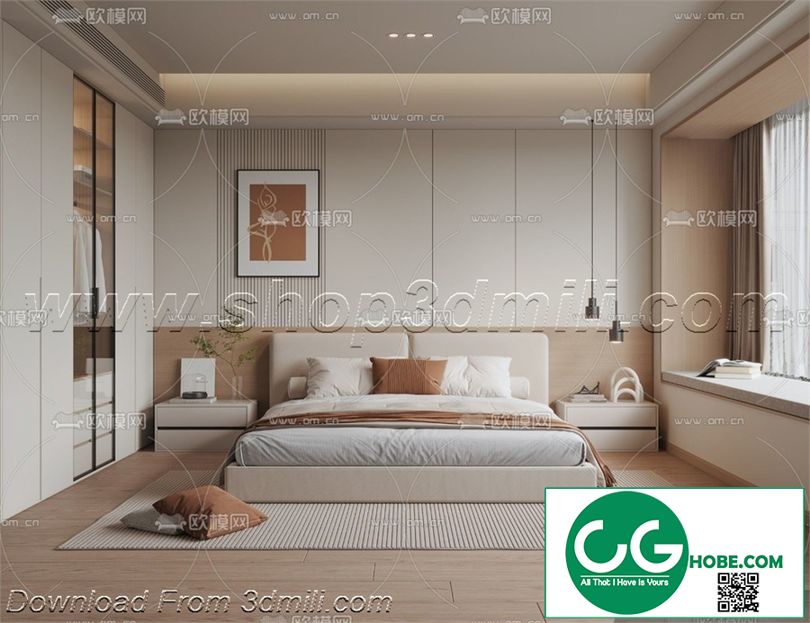 Modern Bedroom 27 3D Model