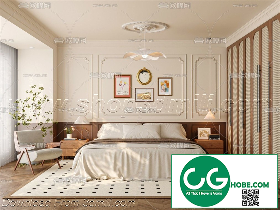 Modern Bedroom 29 3D Model