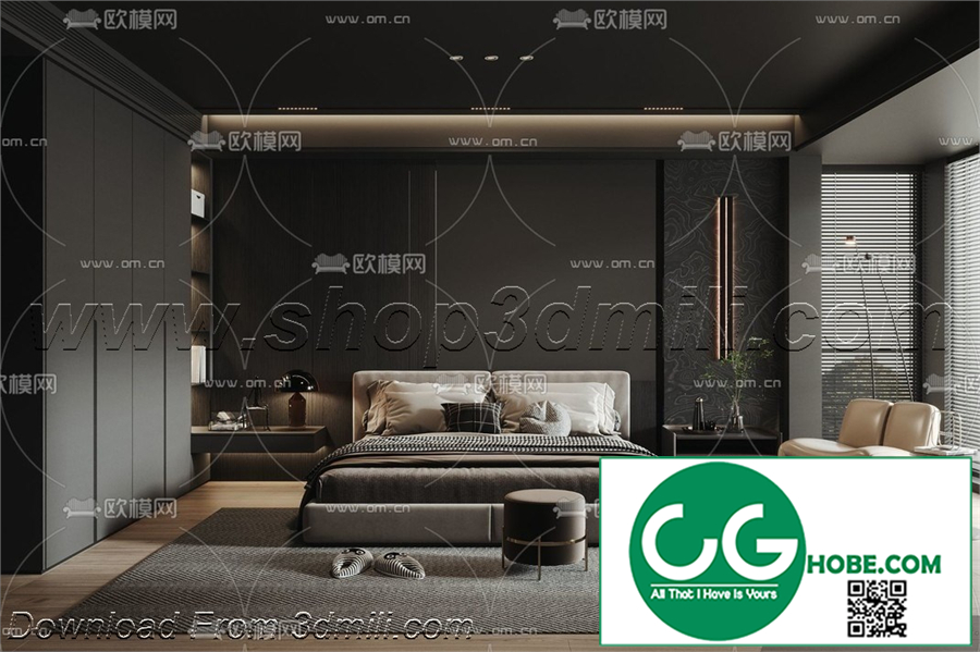 Modern Bedroom 33 3D Model