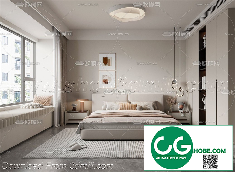 Modern Bedroom 34 3D Model