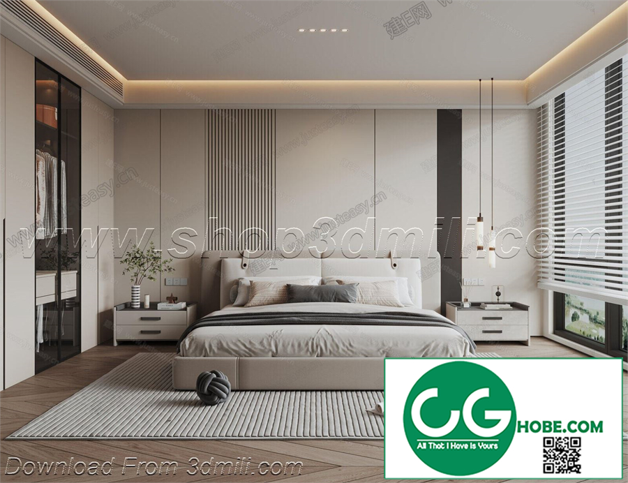 Modern Bedroom 37 3D Model
