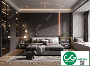 Modern Bedroom 38 3D Model