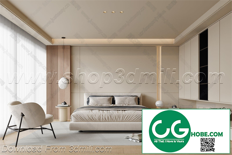 Modern Bedroom 41 3D Model