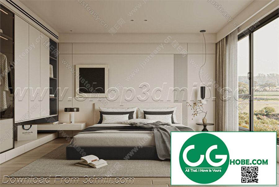 Modern Bedroom 42 3D Model