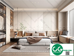 Modern Bedroom 43 3D Model