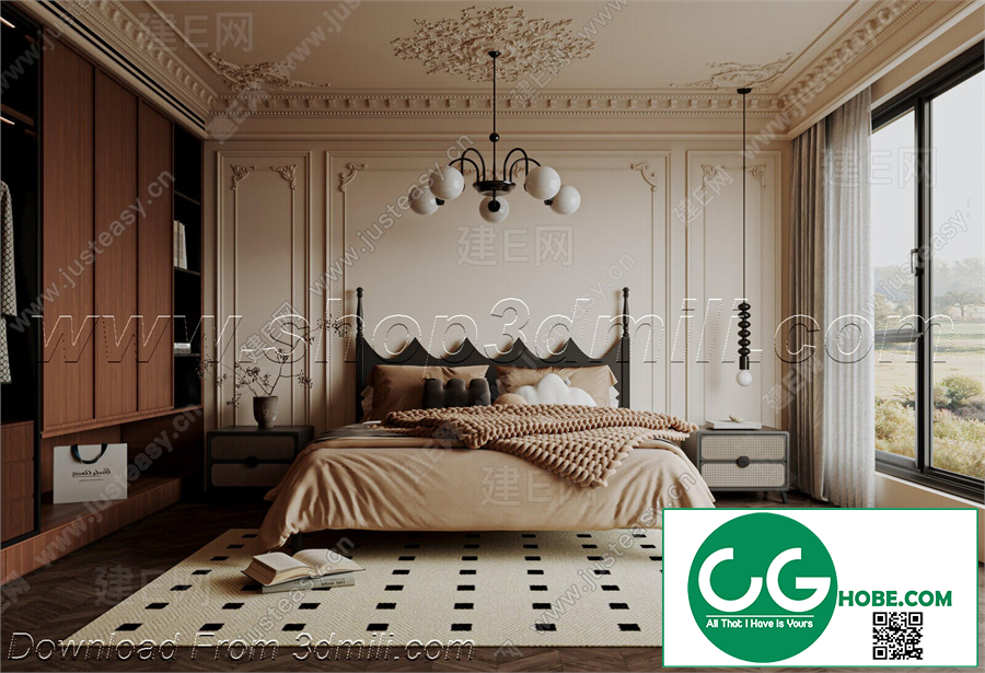 Modern Bedroom 45 3D Model