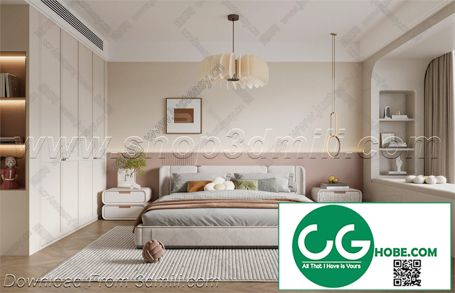 Modern Bedroom 47 3D Model
