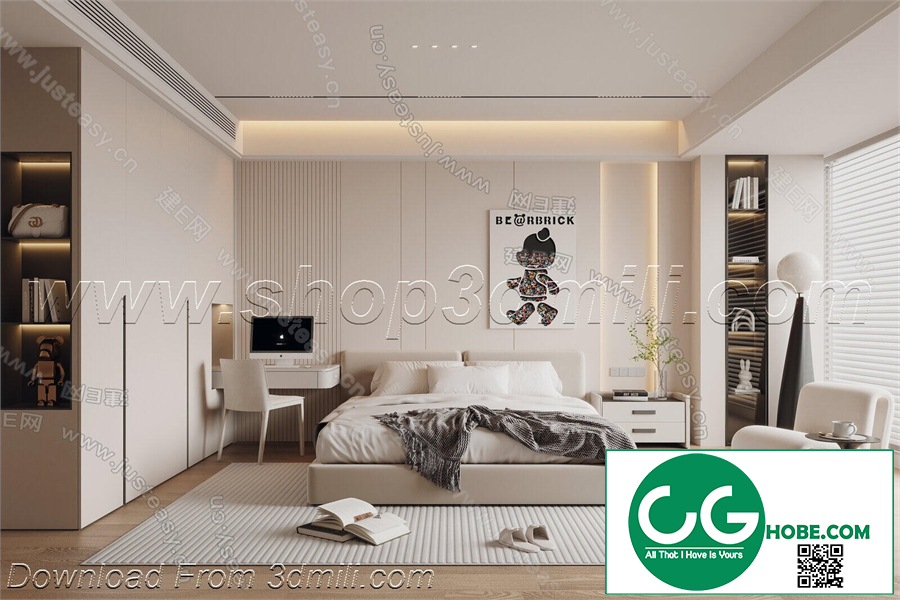 Modern Bedroom 48 3D Model