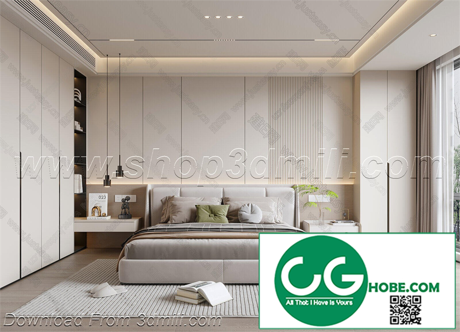 Modern Bedroom 49 3D Model
