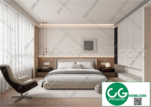 Modern Bedroom 52 3D Model