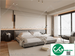 Modern Bedroom 53 3D Model